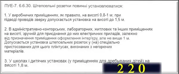 Установка розеток та вимикачів за євростандартом