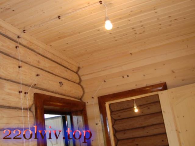 Прихована і зовнішня ретро проводка в дерев'яному будинку