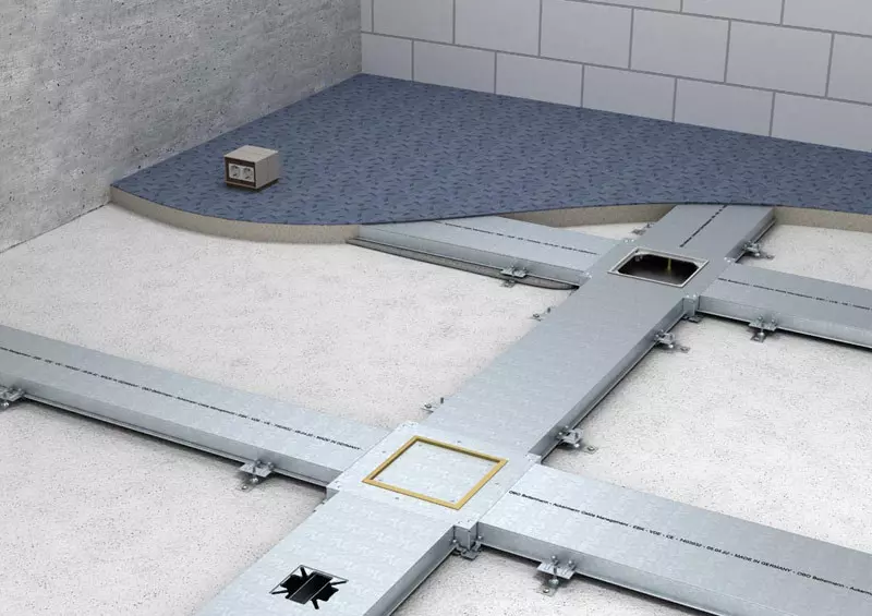 Монтаж електропроводки у стяжці підлоги